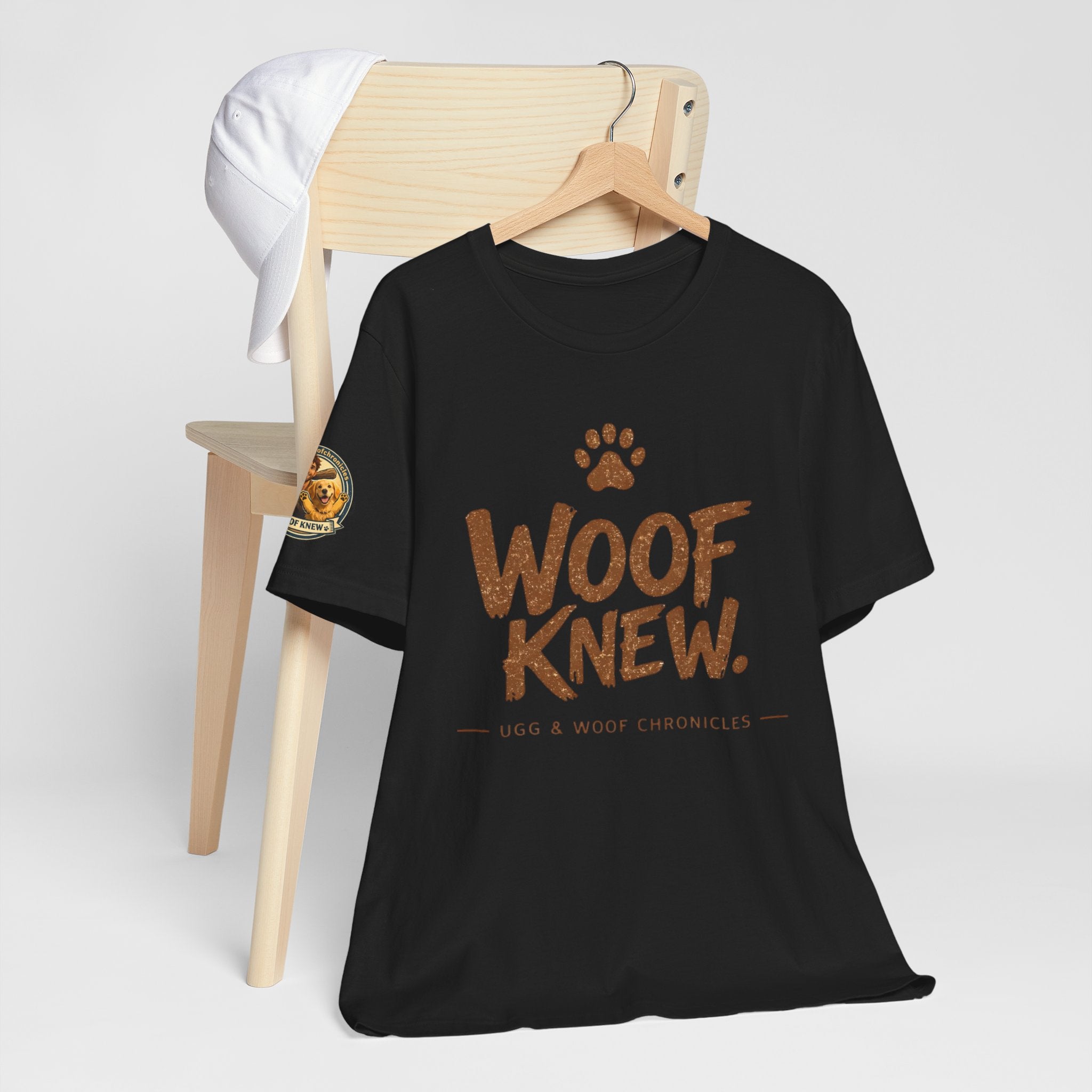 Ugg & Woof Chronicles Woof Knew T Shirt Modern World Ancient Mind Caveman Dog Shirt Funny Dog Lover Shirt